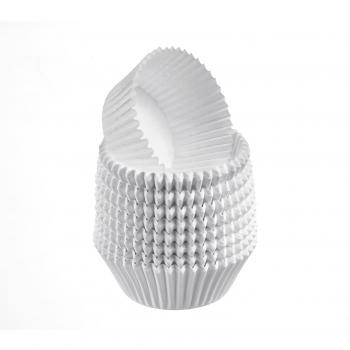 200 Moldes magdalenas papel blancos 7 cm