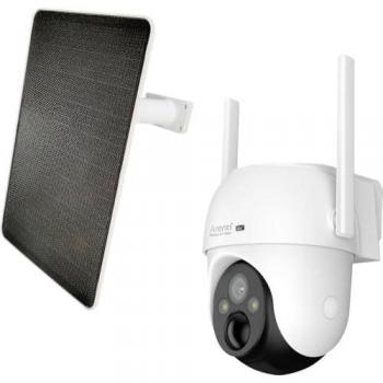 Cámara de Seguridad Inalámbrica Arenti GO3G Kit3 4G LTE con Panel Solar, 3 MP, Visión Nocturna, Resistente a la Intemperie y Audio Bidireccional