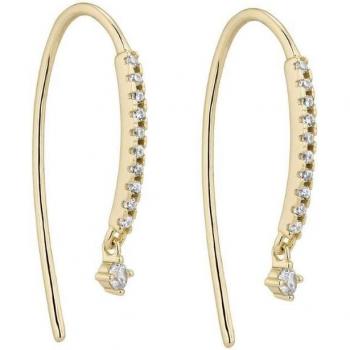 Pendientes Gambia by Earcandy Jewelry: Elegantes pendientes de Plata 925 y baño de oro 18k con circonitas