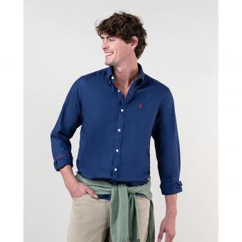 Camisa El Ganso Garment Dyed marino para hombre