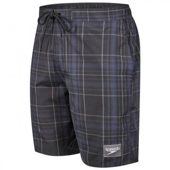 Speedo Leisure, bañador Corto para Hombre, Hombre, YD Check Leisure, Black/Oxid Grey/Navy, Medium