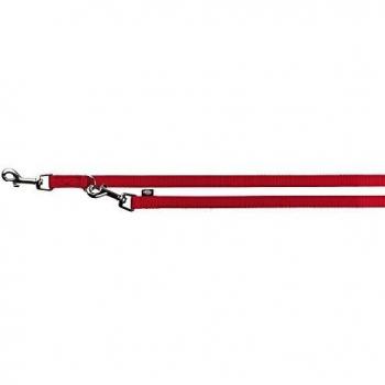 Trixie Ramal Prem. Ajust, Doble, L-XL, 2.00m/25mm, Rojo