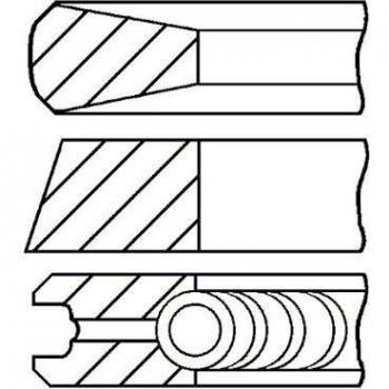 Juego de aros de pistón GOETZE ENGINE 08-143800-00, incluye aros de pistón de alta calidad, diseñado para motores específicos, fabricado con materiales duraderos y resistentes al desgaste, proporciona un sellado ópt
