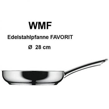 WMF Favorit - Sartén de Acero Cromargan Inoxidable 18/10 sin recubrimiento Apto para todo tipo de cocinas