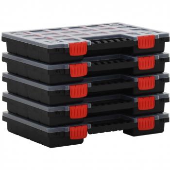 Cajas de almacenamiento 5 piezas 34,5x25x5 cm Polipropileno