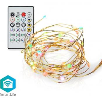 Tira LED Inteligente Multicolor Wi-Fi 5m IP20 400 lm Android/iOS