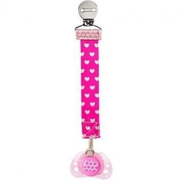 Chicco Clip Fashion - Cadena portachupetes, rosa