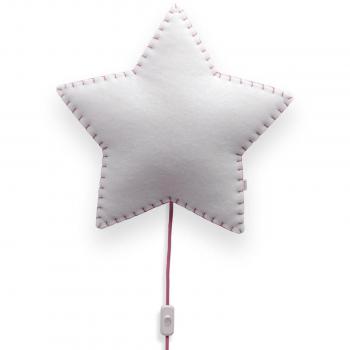 Buokids Lámpara de Pared Estrella G53, 5 W, Rosa, 47 x 8 x 45 cm