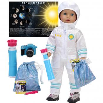 Sophia's 18 Doll 8 Piece Smithsonian Astronaut Set - White - Blue