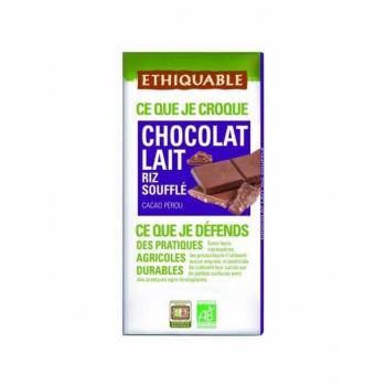 Chocolate con leche y arroz inflado de Ethiquable