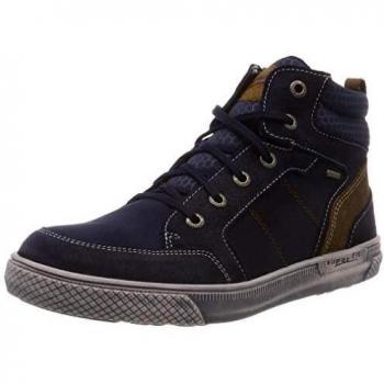 Superfit Boys' Luke Hi-Top Trainers, Blue Blau Braun 80 80, 5 UK