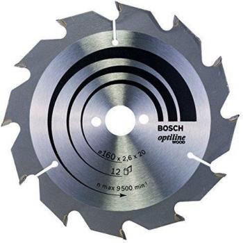 Bosch 2 608 641 173 - Hoja de sierra circular Optiline Wood - 160 x 20/16 x 2,6 mm, 12