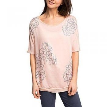 ESPRIT Collection im Materialmix-Camiseta de manga larga  Mujer    Rosa