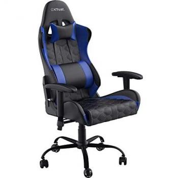 Trust Gaming GXT 708B Resto Silla Gaming, Silla Giratoria Completa de 360° con Cojines Extraíbles, Silla con Bloqueo, Silla Ajustable en Altura para Juegos, PC – Azul