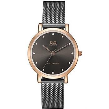 Qq womens analogue quartz watch with stainless steel strap qqa21j422y