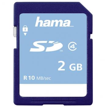 Hama 055377, Tarjeta de Memoria Secure Digital de 2 GB, Colores Aleatorios