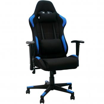 La silla espanola silla gaming racing para gamers silla de oficina reclinable poliester azul 53x52x134 cm