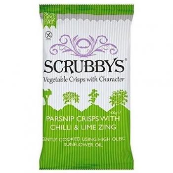 Scrubbys pastinaca patatas fritas con chile y limón Zing 100g