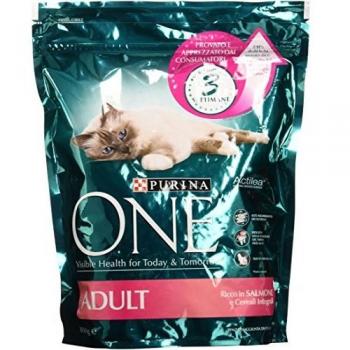 PURINA ONE bifensis pienso Peri el Gato Adulto, Ricco de salmón y Cereales integrales, 800 g