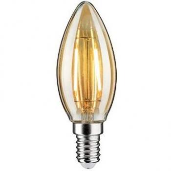 Bombilla LED Vela E14 2W 1900K Oro DC 24V para Plug & Shine