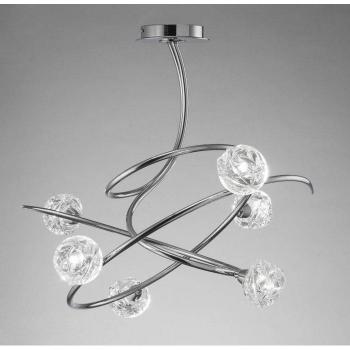 Lámpara de techo Maremagnum 6 Bulbs G9, cromo pulido