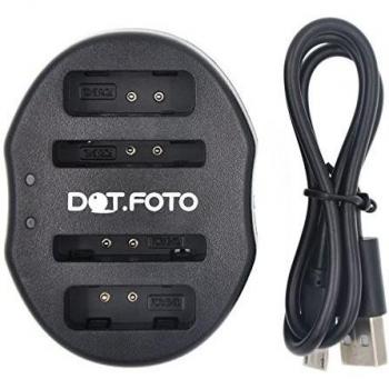 Dot.Foto Canon NB-11L USB Cargador Doble con Micro USB [Vea compatibilidad en la descripción]