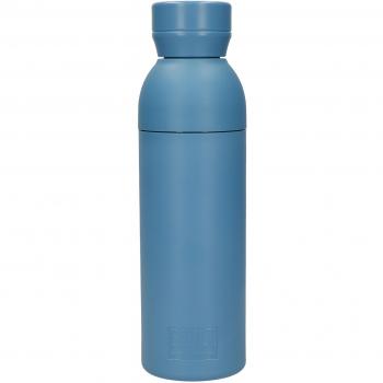 BUILT Planet Bottle Botella de Agua Hermética Reutilizable Ecológica Hecha de 15 Botellas de Plástico Recicladas Libre de BPA, 500ml Azul