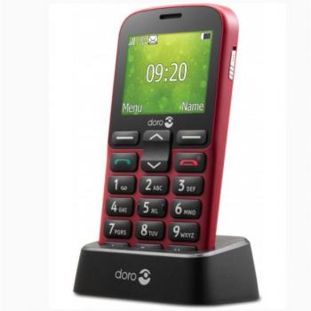 Doro 1380 Teléfono Móvil Rojo, Cámara 0.3MP, Red 2G
