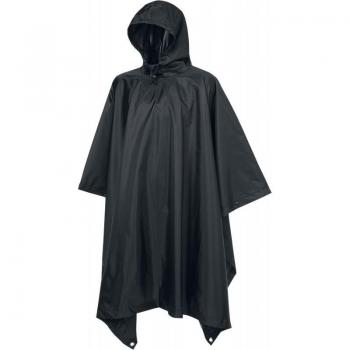 Poncho Impermeable Brandit Ripstop Negro - Un tamaño, material ripstop, diseño ligero y resistente al agua