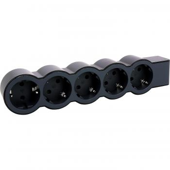 Regleta Legrand 694578, Enchufe Múltiple con 5 Tomas de Corriente sin Cable - Negro/Gris