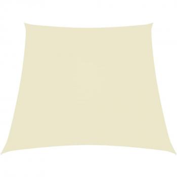Toldo de vela trapezoidal de tela oxford crema 4/5x3 m