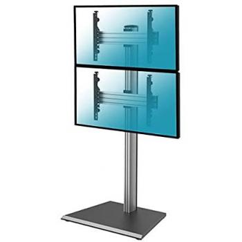 Soporte de Suelo Kimex para 2 Pantallas de TV 40''-65'' Altura 175cm VESA 600x400 Máx. 50Kg