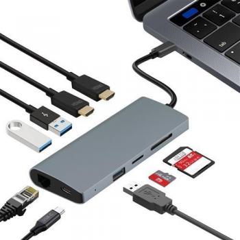 Adesso 9-IN-1 USB-C MULTI-PORT DOCKING STATION