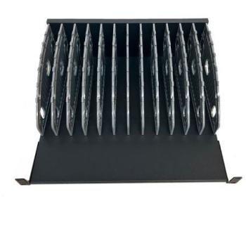 Organizador de Carga Ewent EW1721 - Estante Rack 19 con 12 Ranuras, Acrilonitrilo Butadieno Estireno (ABS) y Metal Negro