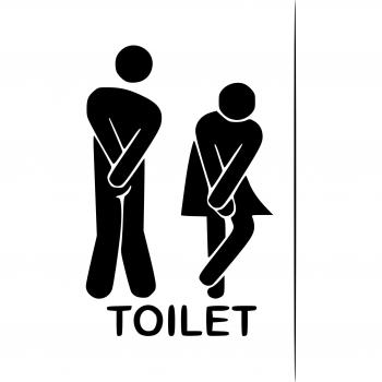 Funny Toilet Entrance Sign Decal Vinyl Sticker For Shop Office Home Cafe Hotel by Arubas-uk
