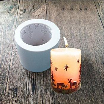 Cilindro – vela de Navidad Arpoador molde de silicona/moldes de jabón Moldes/,, ideal molde para DIY para hacer velas, jabón hacer y hornear