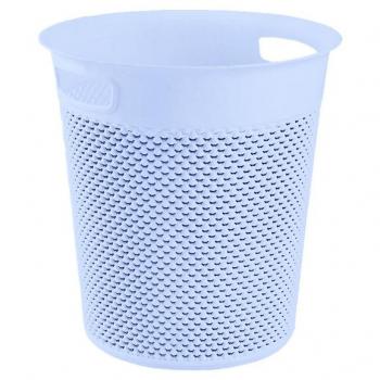 Cesta de Resina Redonda con Asa Azul 12L 7HOUSE - Resistente y Versátil