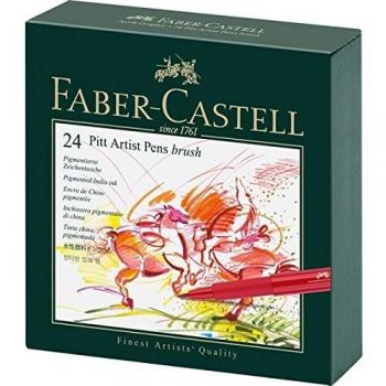Estuche de 24 Rotuladores Pitt Artist con Punta de Pincel Multicolor - Faber-Castell 167147