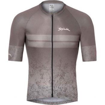 Maillot de ciclismo Spiuk All Terrain Gravel para hombre, manga corta, color marrón gris, talla M