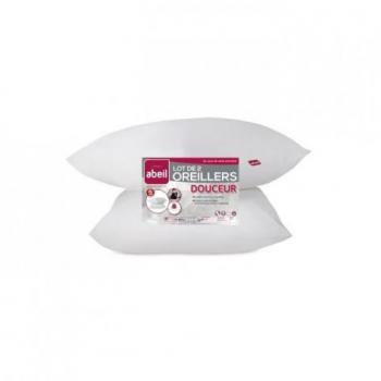 Almohada ABEIL Blanca Suave 60 x 60 cm (2 Unidades)