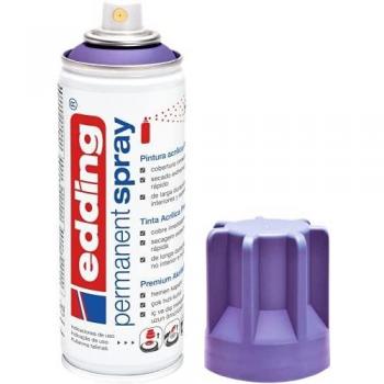 edding 5200 spray permanente - lila mate - 200 ml - pintura acrílica para pintar y decorar vidrio, metal, madera, cerámica, plástico, lienzo - aerosol, spray acrílico, spray de pintura