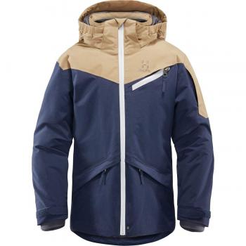 Haglöfs Niva Insulated Junior Chaqueta, Unisex niños, Tarn Blue/Oak, 164 cm
