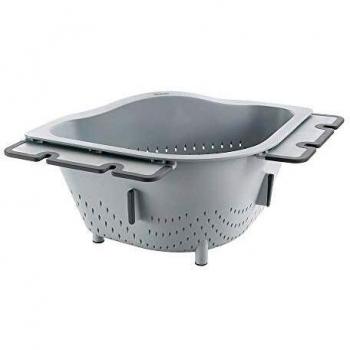Escurridor de Fregadero Ajustable Drain On Metaltex 3,1L con Mangos Antideslizantes
