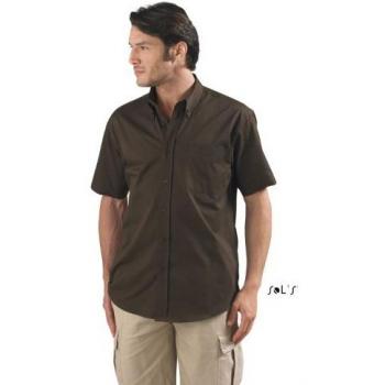 Camisa de Hombre Algodón Twill Manga Corta Brooklyn 3XL Blanca