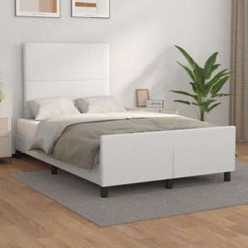 Cabecero blanco 120x190 cm en cuero sintético