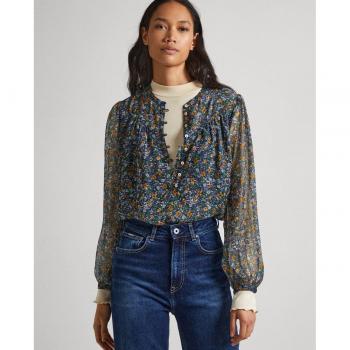 Blusa de mujer en chiflón con estampado floral