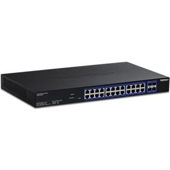 TRENDnet TEG-3284WS 28-Port Multi-Gigabit Web Smart Managed Switch with 24 x 10/100/1000/2.5G and 4 x 10G SFP+ - Rack Mountable