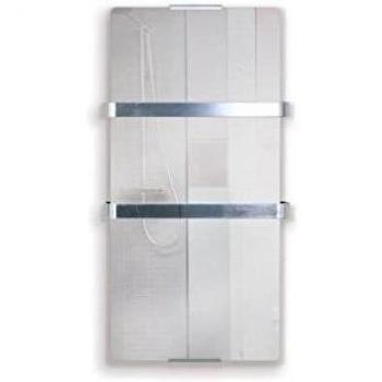 PURLINE ZAFIR V600T Lux Toallero Calefactor Eléctrico con Panel de Cristal Efecto Espejo y Termostato