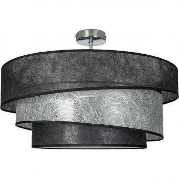 Lámpara de techo moderna Lindby Ayvira, negro y plata, hecha de metal, con 3 llamas E27, ideal para salón y comedor