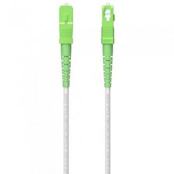 Aisens A152-0616 Cable de Fibra Óptica SC/APC a SC/APC Monomodo G657A2 3.0 9/125 Simplex LSZH 80m Blanco